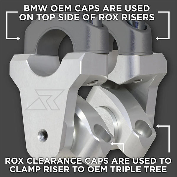 BMW R1200/1250 GS Watercooled 2" Pivoting Bar Risers (2013-2024)