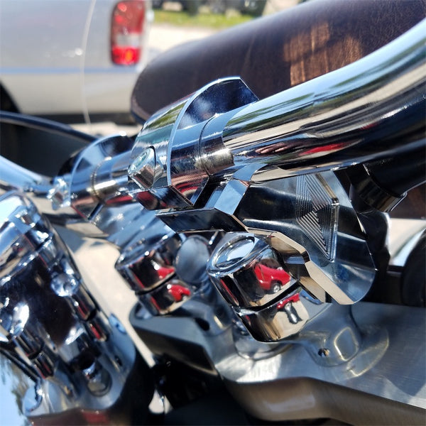 2" Pivoting Bar Risers for V-Twin Bikes (Extended Stem)- 3 color options