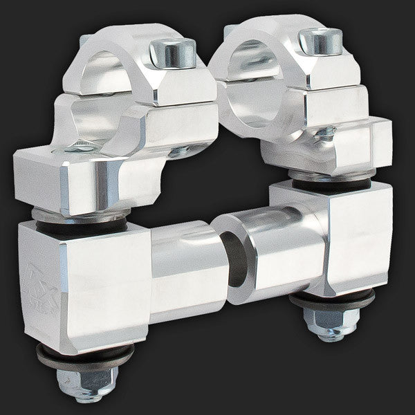 2" Pivoting Anti-Vibe Bar Risers for 1 1/8" Handlebar- 2 Color Options