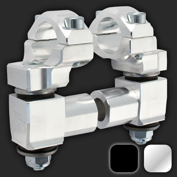 2" Pivoting Anti-Vibe Bar Risers for 1 1/8" Handlebar- 2 Color Options