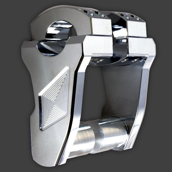 thumbnail image 2 of Rox Universal 2" Pivoting Handlebar Riser For 7/8" Bars – Raw Aluminum, Made In USA 2 of 5